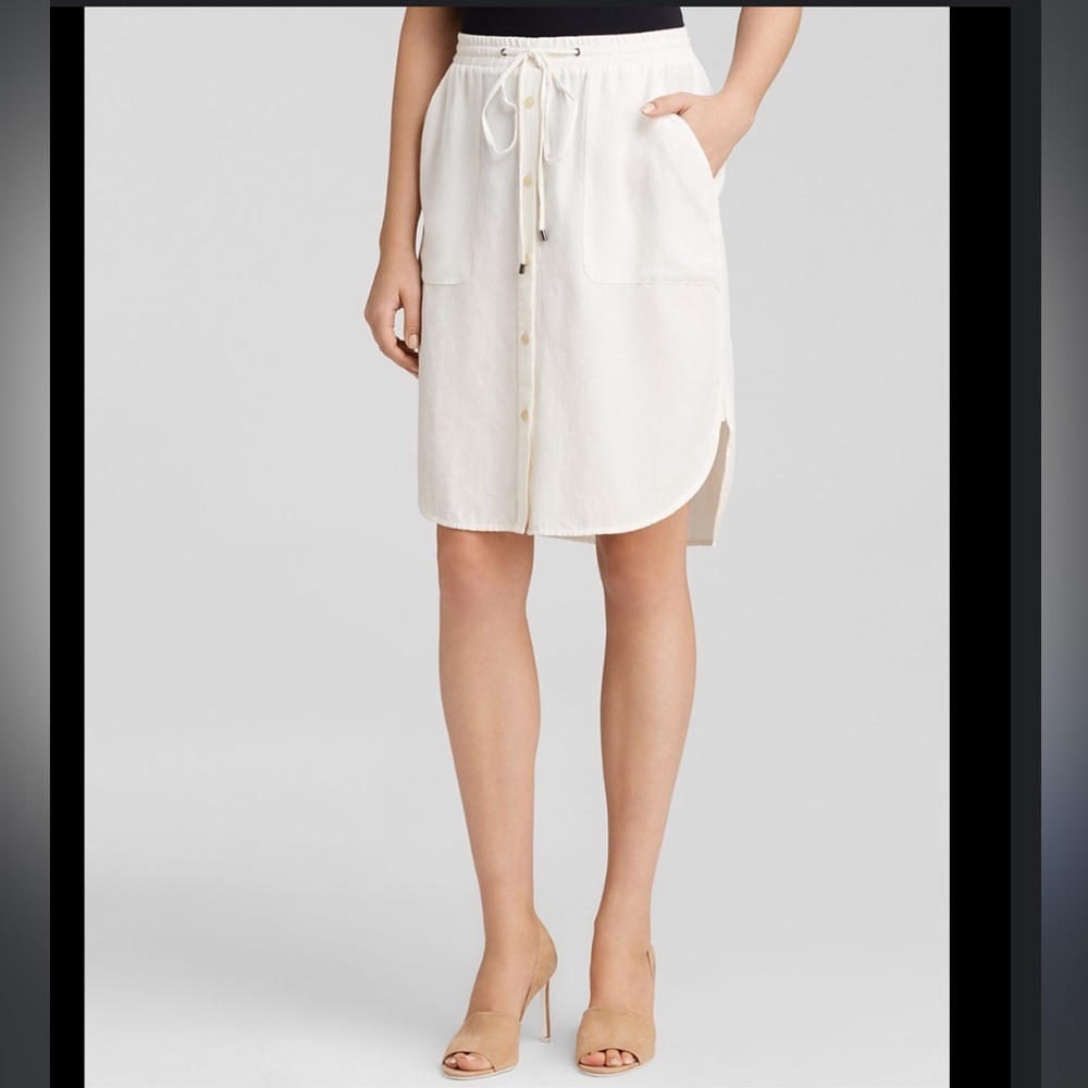 Vince Skirt - Button-Front White Size XSmall
